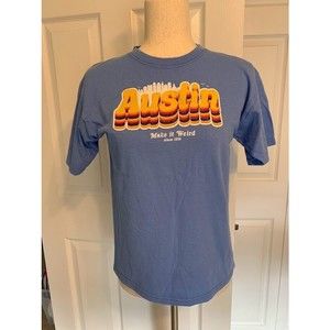 Austin Make It Weird The Duck Company T Shirt Short Sleeve Blue Heather